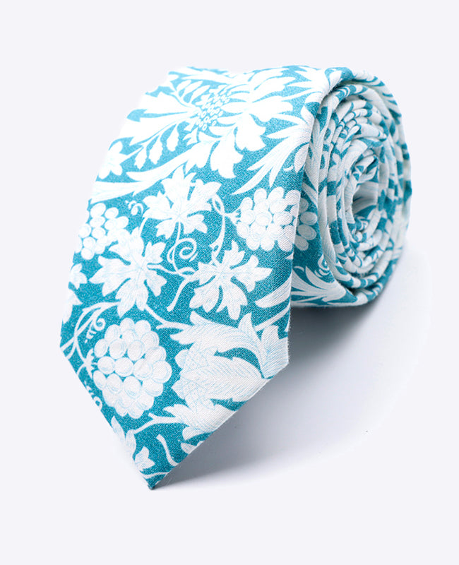 Stropdas Liberty Blauw nr.9 Heren in Katoen | Gaspard - Unipap's