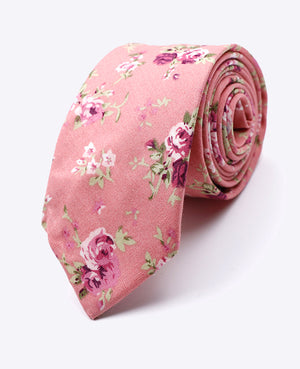 Stropdas Liberty Roze Heren in Katoen | Charles - Unipap's
