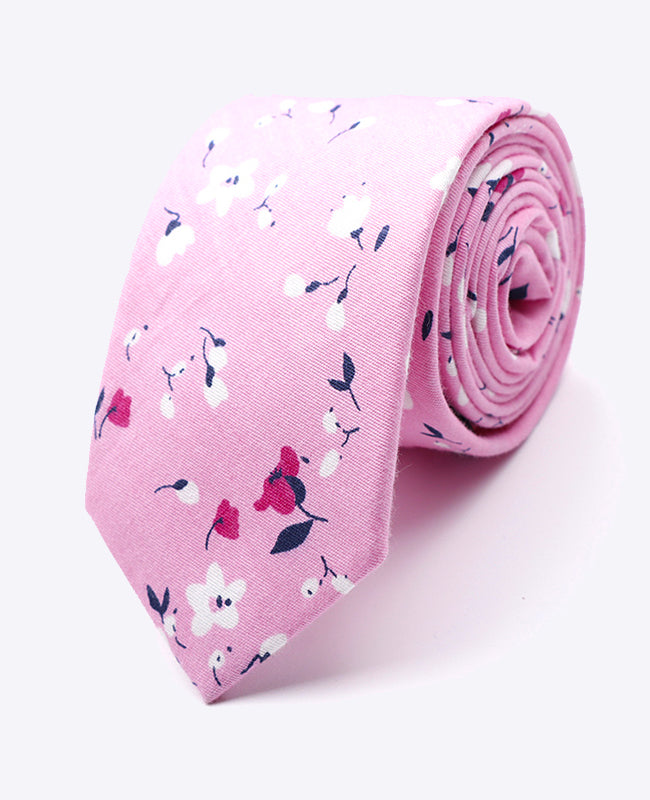 Stropdas Liberty Roze nr.2 Heren in Katoen | Gaspard - Unipap's