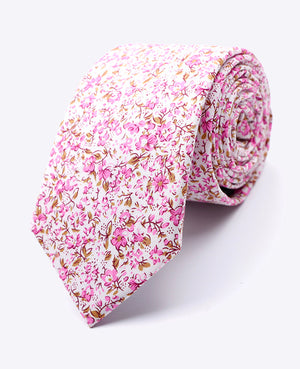 Stropdas Liberty Roze nr.4 Heren in Katoen | Gaspard - Unipap's