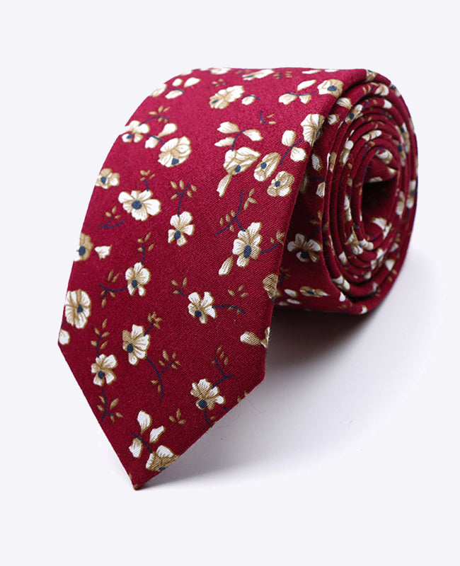 Stropdas Liberty Rood nr.1 Heren in Katoen | Gaspard - Unipap's