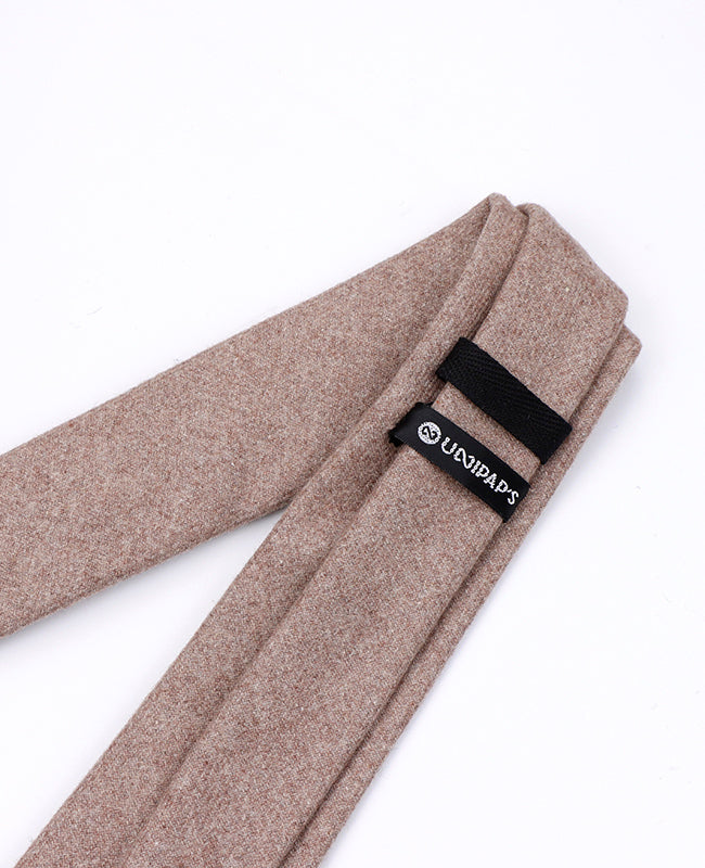 Stropdas Beige nr.1 Heren in Wol | Claude - Unipap's