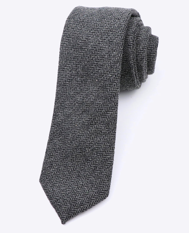 Cravate Gris n°10 Homme en Laine | Norbert - Unipap's