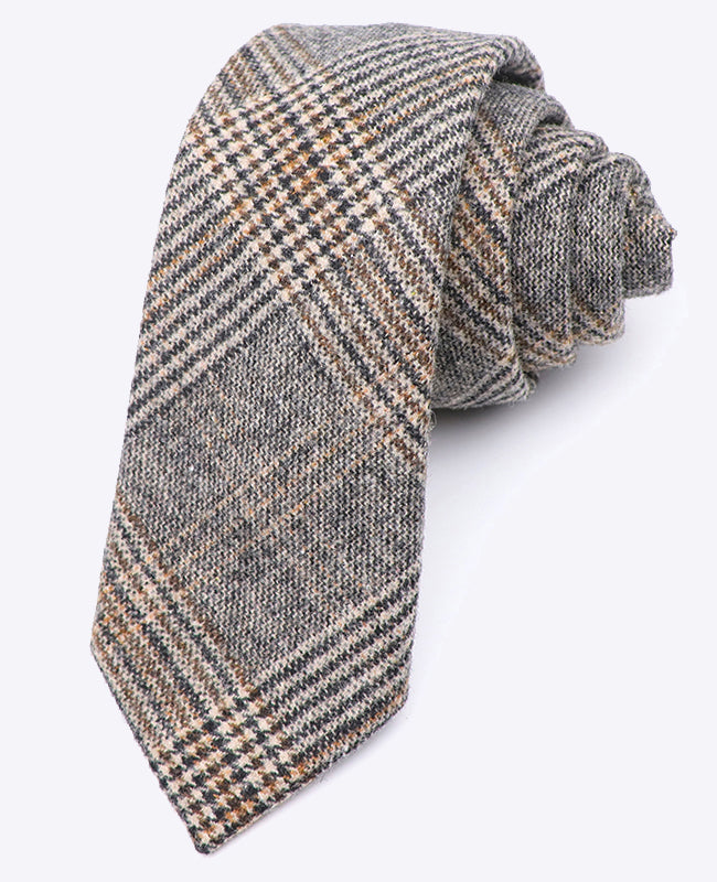 Stropdas Tartan Grijs nr.6 Heren in Wol | Norbert - Unipap's