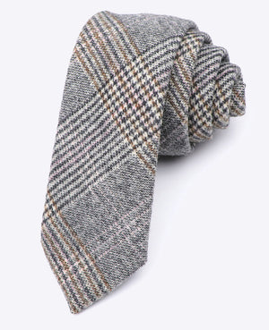 Stropdas Tartan Grijs nr.7 Heren in Wol | Norbert - Unipap's