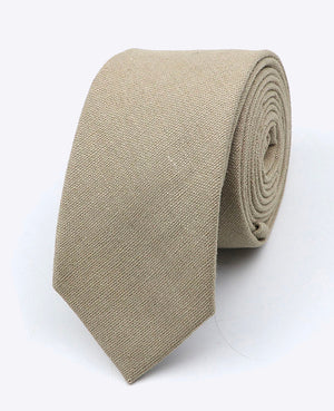 Stropdas Beige nr.2 Heren in Linnen | Basile - Unipap's