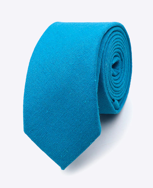 Stropdas Blauw nr.3 Heren in Linnen | Basile - Unipap's