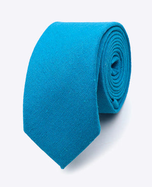 Stropdas Blauw nr.3 Heren in Linnen | Basile - Unipap's