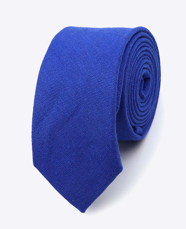 Stropdas Blauw nr.4 Heren in Linnen | Basile - Unipap's