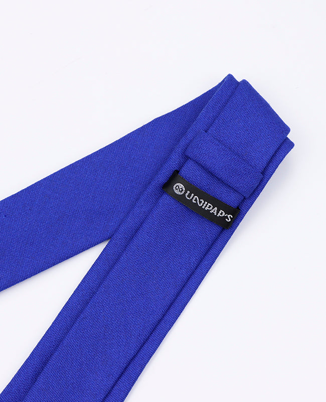 Stropdas Blauw nr.4 Heren in Linnen | Basile - Unipap's