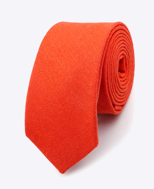 Stropdas Oranje nr.1 Heren in Linnen | Basile - Unipap's
