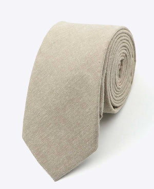 Stropdas Beige Heren in Katoen 