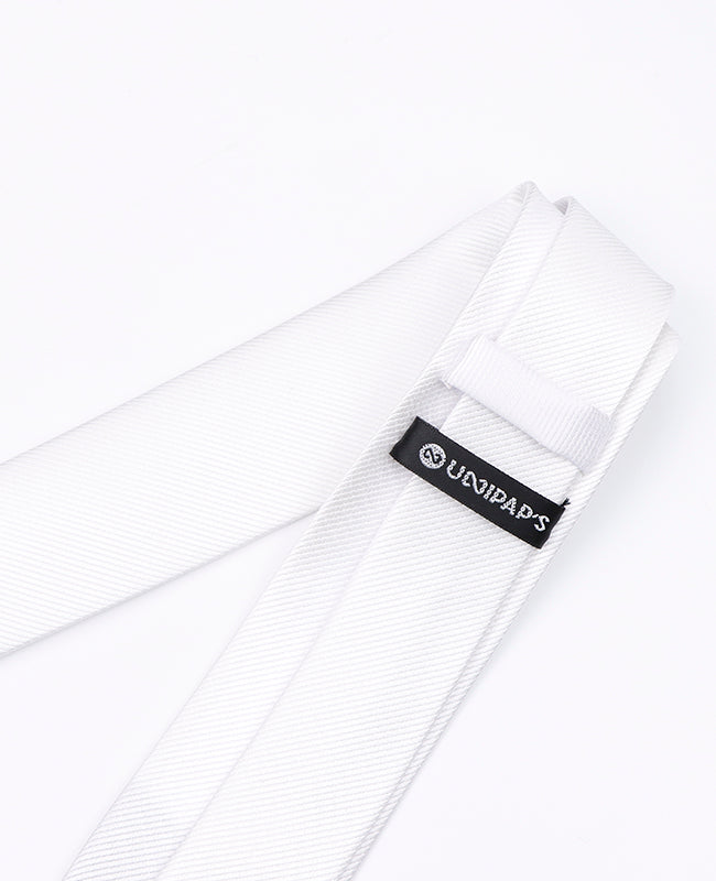 Stropdas Wit Heren in Polyester | Lucien - Unipap's