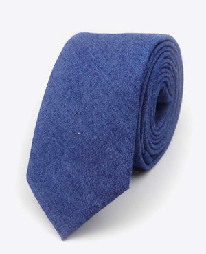Stropdas Blauw nr.4 Heren in Katoen | Edgard - Unipap's
