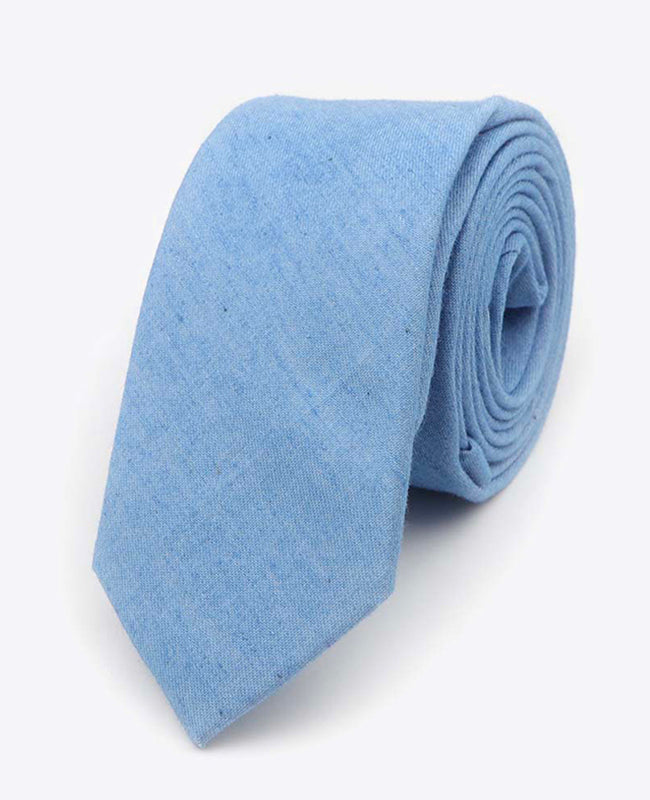 Stropdas Blauw nr.6 Heren in Katoen | Edgard - Unipap's