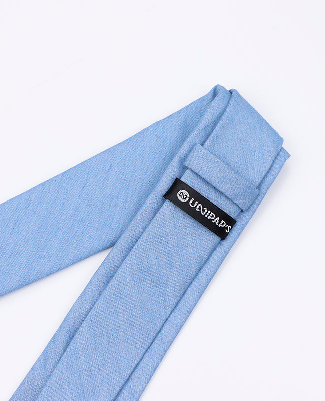 Stropdas Blauw nr.6 Heren in Katoen | Edgard - Unipap's