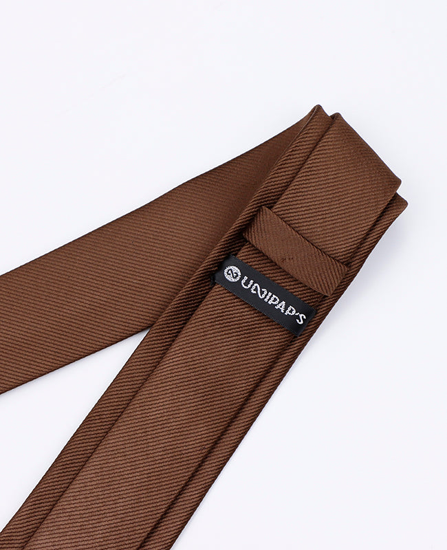 Stropdas Bruin Heren in Polyester | Lucien - Unipap's