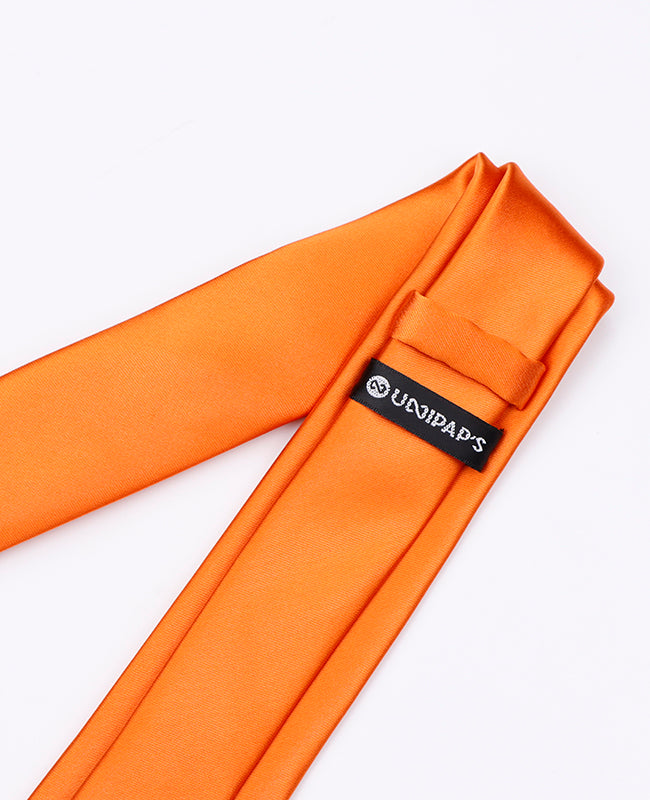 Stropdas Oranje Heren in Polyester | Jules - Unipap's