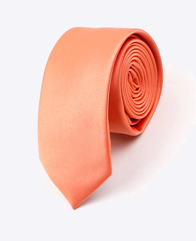 Stropdas Oranje nr.2 Heren in Polyester "Anatole"