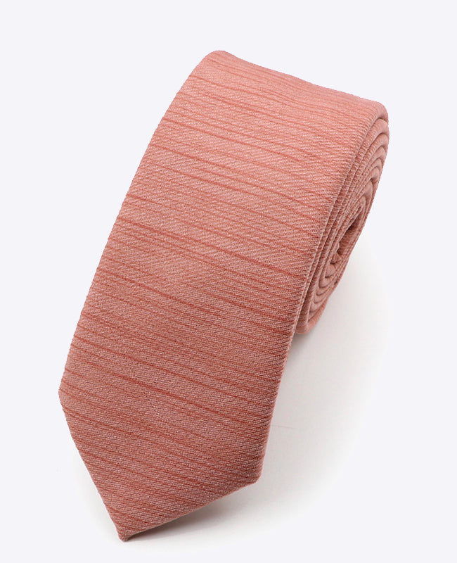 Stropdas Roze Perzik Heren in Polyester | Augustin - Unipap's