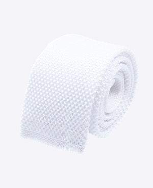 Stropdas Wit Heren in Tricot 