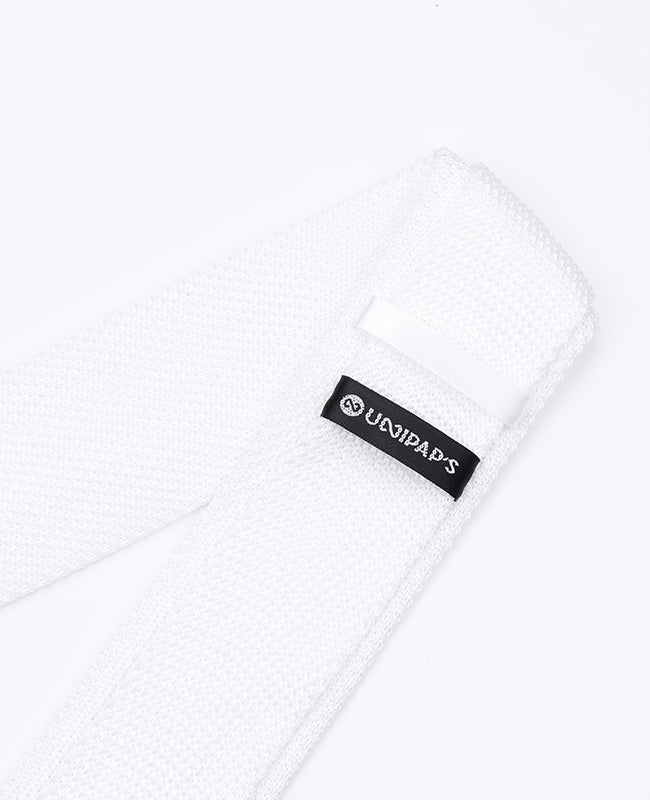 Stropdas Wit Heren in Tricot "Léon"