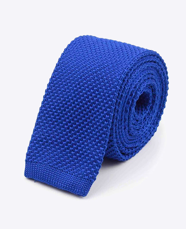 Stropdas Blauw nr.1 Heren in Tricot "Léon"