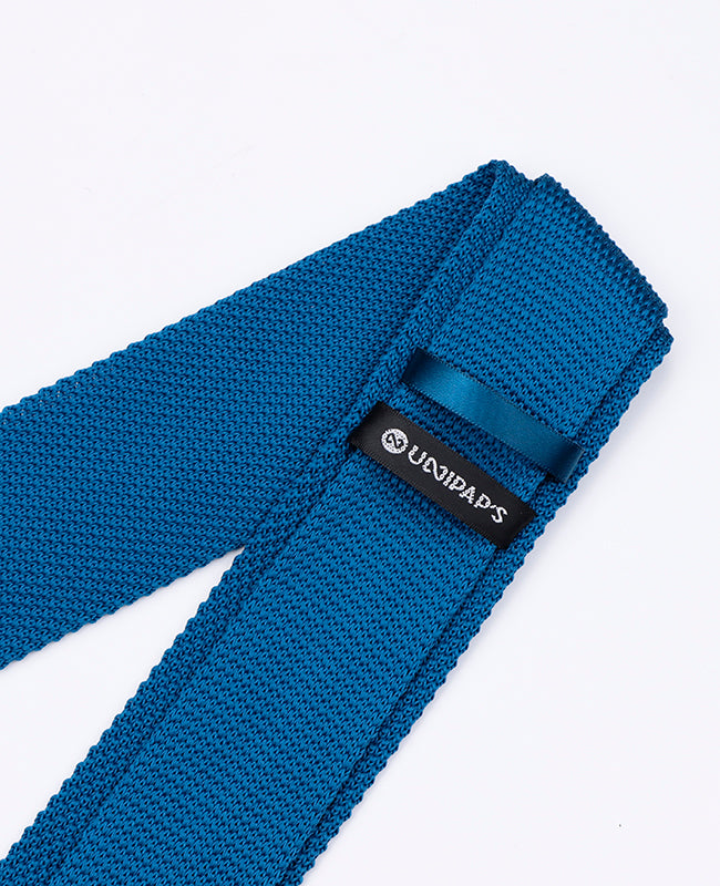 Stropdas Blauw nr.4 Heren in Tricot "Léon"