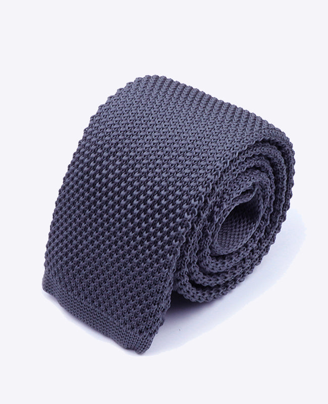 Stropdas Grijs Heren in Tricot "Léon"
