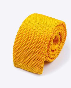 Stropdas Geel Heren in Tricot 