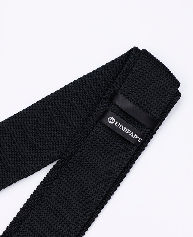 Stropdas Zwart Heren in Tricot "Léon"