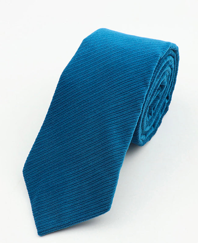 Stropdas Blauw nr.2 Heren in Fluweel "Marius"