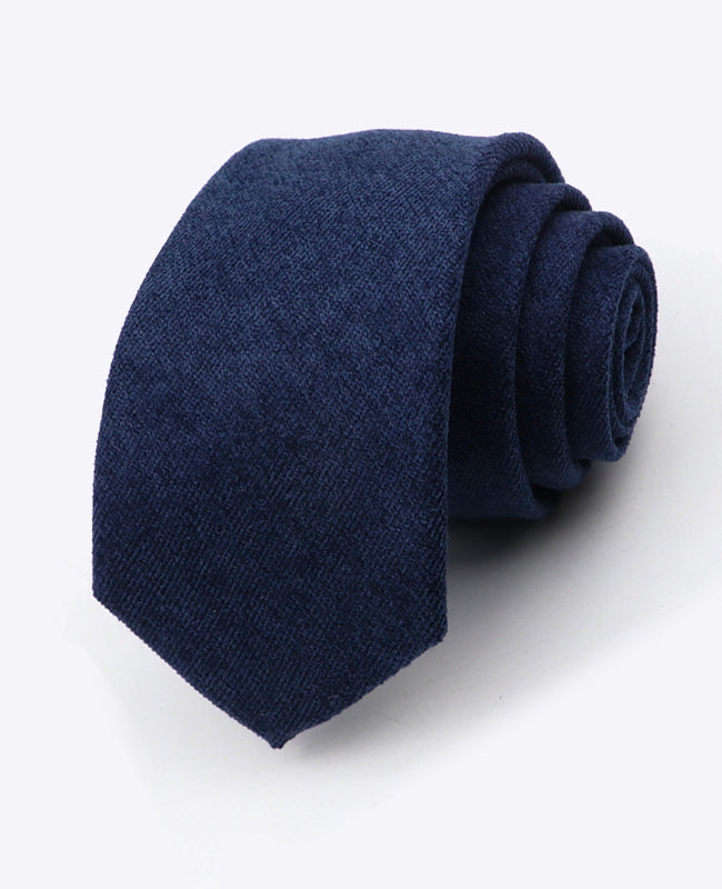 Stropdas Blauw nr.1 Heren in Fluweeleffect "Simon"