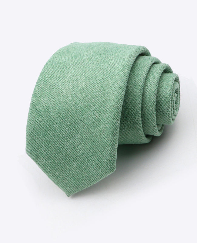 Stropdas Groen nr.2 Heren in Fluweeleffect "Simon"