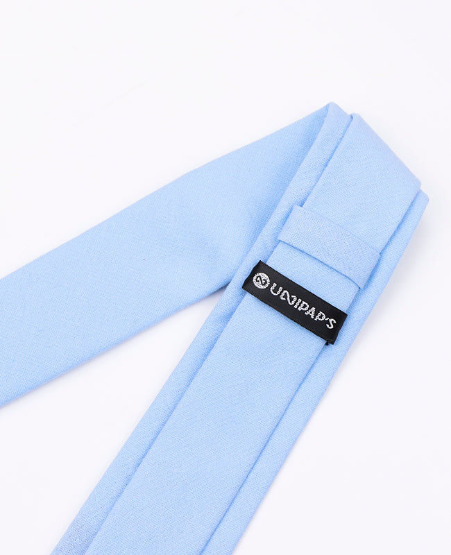 Stropdas Blauw nr.8 Heren in Katoen "Edgard"