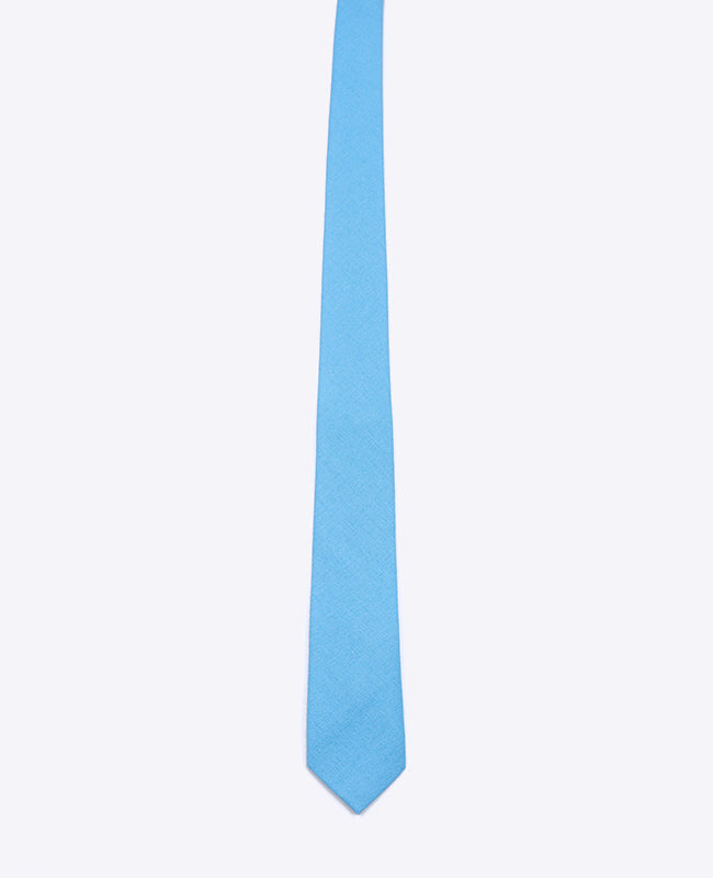 Stropdas Blauw nr.8 Heren in Katoen "Edgard"