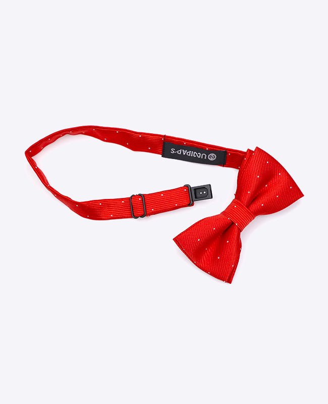 Vlinderdas Rood nr.2 Met Stippen Kinderen in Polyester "Georges"