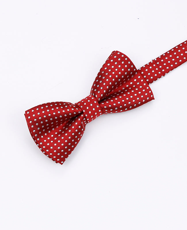 Vlinderdas Rood nr.2 Met Stippen Kinderen in Polyester "Louis"