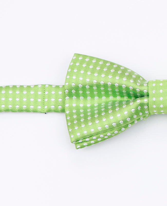 Vlinderdas Groen nr.1 Met Stippen Kinderen in Polyester | Louis - Unipap's