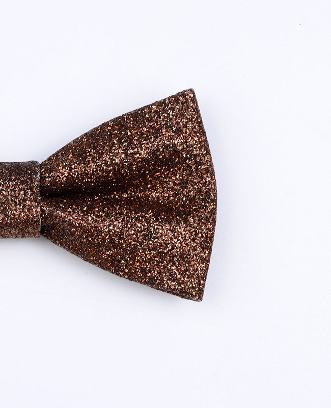 Vlinderdas met Pailletten Bruin Kinderen in Polyester "Olive"