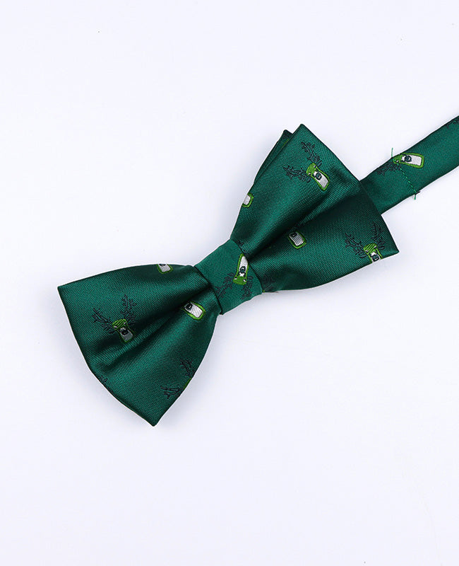 Vlinderdas Kerst Groen nr.2 Kinderen in Polyester "Christmas"