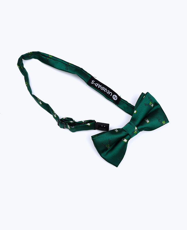 Vlinderdas Kerst Groen nr.2 Kinderen in Polyester "Christmas"