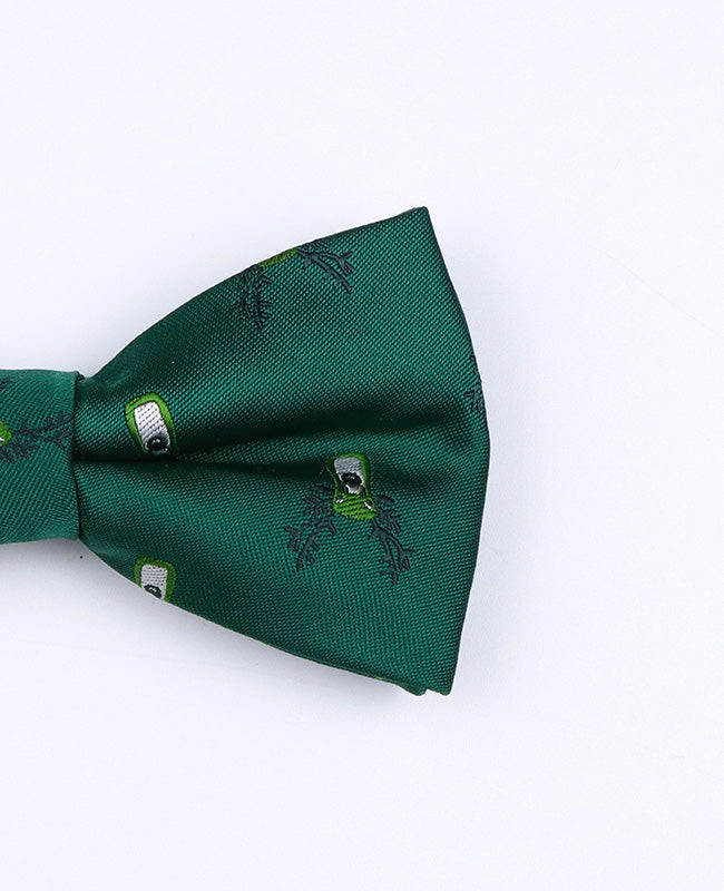 Vlinderdas Kerst Groen nr.2 Kinderen in Polyester "Christmas"