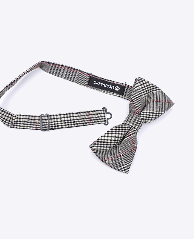 Vlinderdas Tartan Grijs nr. 3 Heren van Katoen «Marcel»