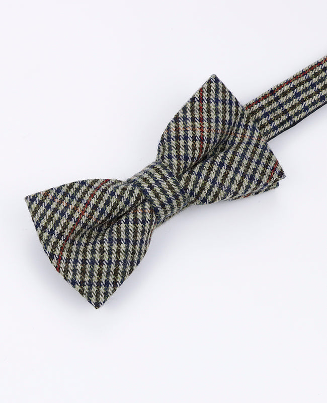 Vlinderdas Tartan Grijs nr.9 Heren in Wol | Nobert - Unipap's