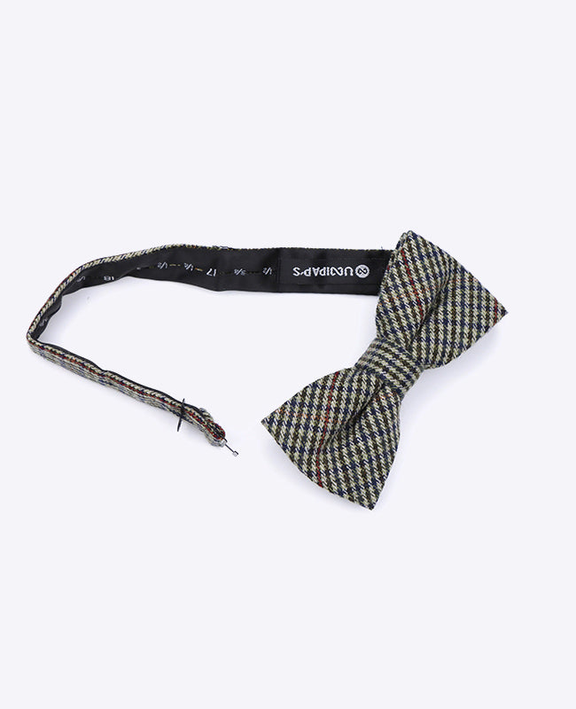 Vlinderdas Tartan Grijs nr.9 Heren in Wol | Nobert - Unipap's