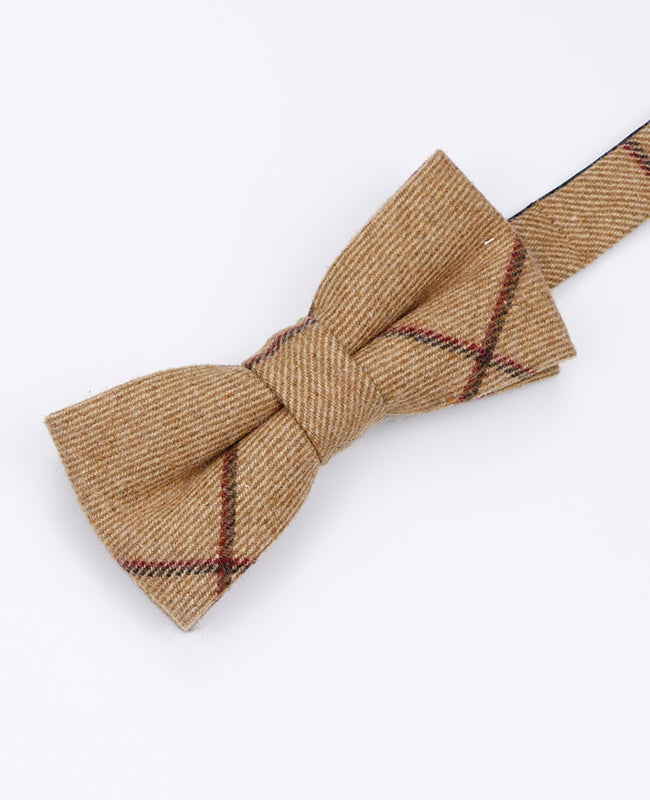 Vlinderdas Tartan Bruin nr.1 Heren in Wol | Nobert - Unipap's