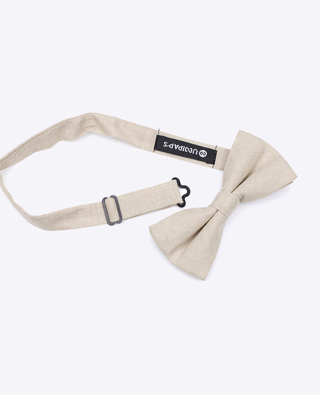 Vlinderdas Beige Heren in Katoen "Edgard"
