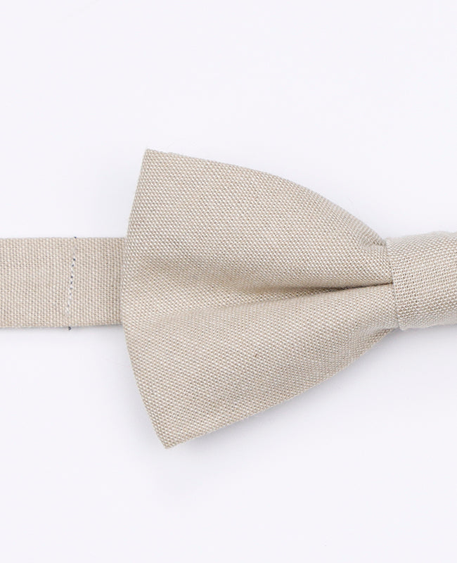 Vlinderdas Beige Heren in Katoen "Edgard"