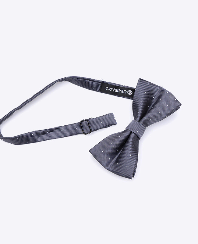 Vlinderdas Grijs nr.1 Met Stippen Heren in Polyester | Georges - Unipap's